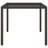  Kert étkezőasztal barna 90x90x75 cm polirattan
