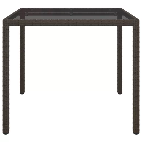  Kert étkezőasztal barna 90x90x75 cm polirattan