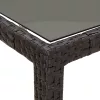  Kert étkezőasztal barna 90x90x75 cm polirattan