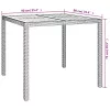  Kerti Asztal Fekete 90 x 90 x 75 cm polirattan