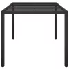  Kerti Étkezőasztal Fekete 150x90x75 cm Polirattan