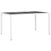  Kert Étkezőasztal Fehér 150x90x75 cm Polirattan
