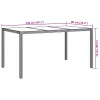  Kert Étkezőasztal Fehér 150x90x75 cm Polirattan