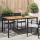  Kerti Asztal Fekete 150 x 90 x 75 cm polirattan