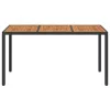  Kerti Asztal Fekete 150 x 90 x 75 cm polirattan
