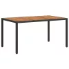  Kerti Asztal Fekete 150 x 90 x 75 cm polirattan