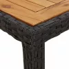  Kerti Asztal Fekete 150 x 90 x 75 cm polirattan