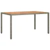  Szürke kerti étkezőasztal 150x90x75 cm Polirattan