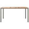  Szürke kerti étkezőasztal 150x90x75 cm Polirattan