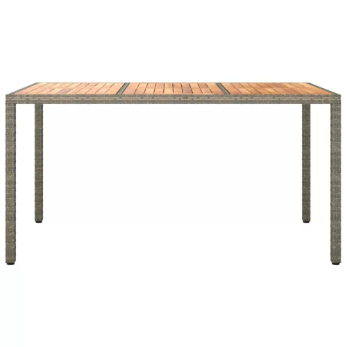  Szürke kerti étkezőasztal 150x90x75 cm Polirattan