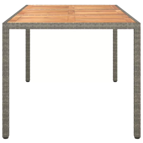  Szürke kerti étkezőasztal 150x90x75 cm Polirattan