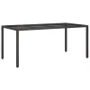  Kerti Étkezőasztal Barna 190x90x75 cm Poli Rattan