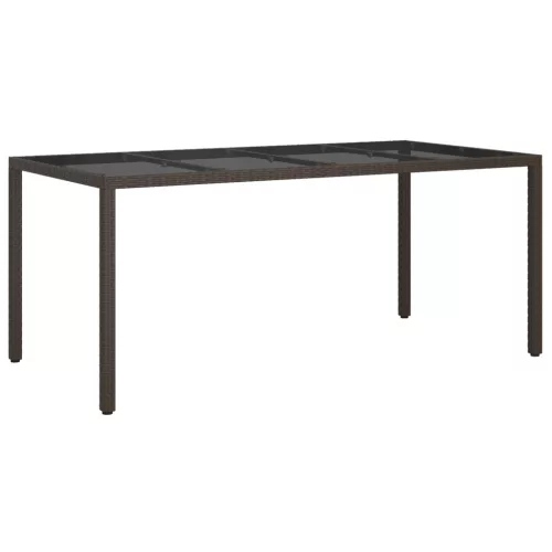  Kerti Étkezőasztal Barna 190x90x75 cm Poli Rattan