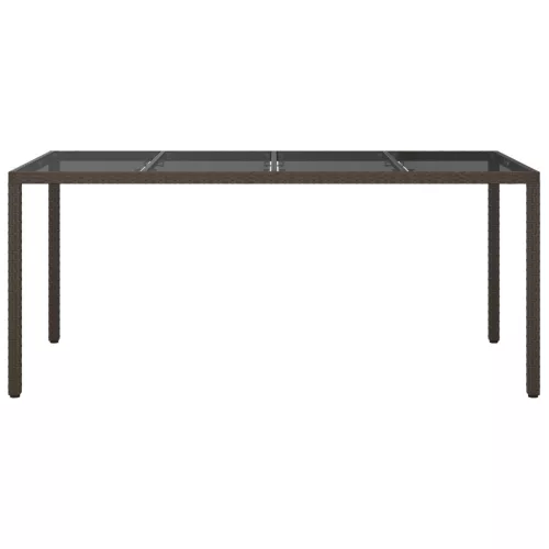  Kerti Étkezőasztal Barna 190x90x75 cm Poli Rattan