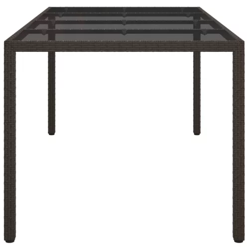  Kerti Étkezőasztal Barna 190x90x75 cm Poli Rattan