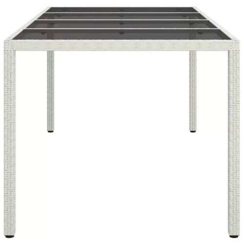  Kerti Étkezőasztal Fehér 190x90x75 cm Polirattan