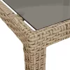  Kerti Étkezőasztal Bézs 190x90x75 cm Polirattan