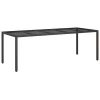  Kerti Étkezőasztal Barna 250x100x75 cm Polirattan