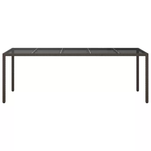  Kerti Étkezőasztal Barna 250x100x75 cm Polirattan
