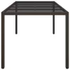  Kerti Étkezőasztal Barna 250x100x75 cm Polirattan
