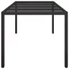  Kerti Étkezőasztal Fekete 250x100x75 cm Poli Rattan