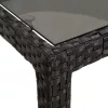  Kerti Étkezőasztal Fekete 250x100x75 cm Poli Rattan