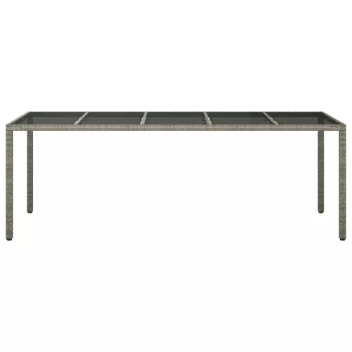  Kerti Étkezőasztal Szürke 250x100x75 cm Polirattan