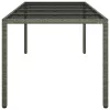  Kerti Étkezőasztal Szürke 250x100x75 cm Polirattan