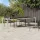  fehér polyrattan és edzett üveg kerti asztal 250 x 100 x 75 cm