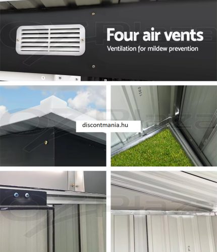 Archer stabil fém kerti tároló 8000 - 258cm x 313cm 8m2 magasított kivitel