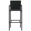  4 db fekete polyrattan bárszék