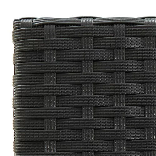  4 db fekete polyrattan bárszék