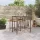  barna polyrattan üveglapos bárasztal 110 x 70 x 110 cm