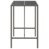  szürke polyrattan üveglapos bárasztal 110 x 70 x 110 cm