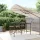  barna polyrattan üveglapos bárasztal 180 x 70 x 110 cm