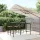  fekete polyrattan üveglapos bárasztal 180 x 70 x 110 cm