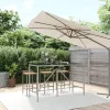  szürke polyrattan üveglapos bárasztal 180 x 70 x 110 cm