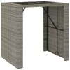  szürke polyrattan üveglapos kerti asztal 105 x 80 x 110 cm