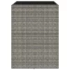  szürke polyrattan üveglapos kerti asztal 105 x 80 x 110 cm