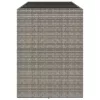  szürke polyrattan üveglapos kerti asztal 185 x 80 x 110 cm