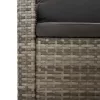  2 részes szürke polyrattan kerti ülőgarnitúra párnákkal