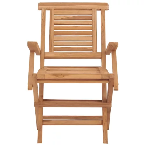  2 db tömör tíkfa összecsukható kerti szék 56 x 63 x 90 cm