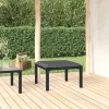  fekete-szürke polyrattan kerti lábtartó párnával