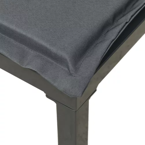  4 részes fekete és szürke polyrattan kerti ülőgarnitúra