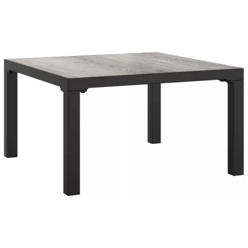  4 részes fekete és szürke polyrattan kerti ülőgarnitúra