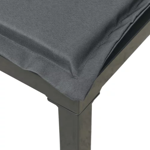  4 részes fekete és szürke polyrattan kerti ülőgarnitúra