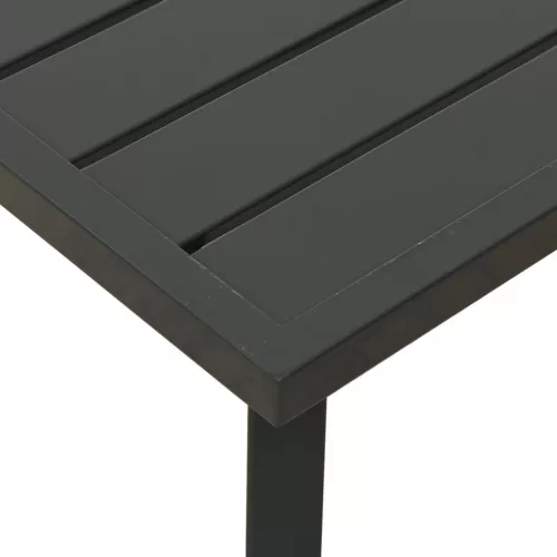 antracitszürke acél kerti dohányzóasztal 110 x 55 x 35 cm