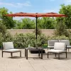  terrakotta dupla tetős napernyő 316x145 cm