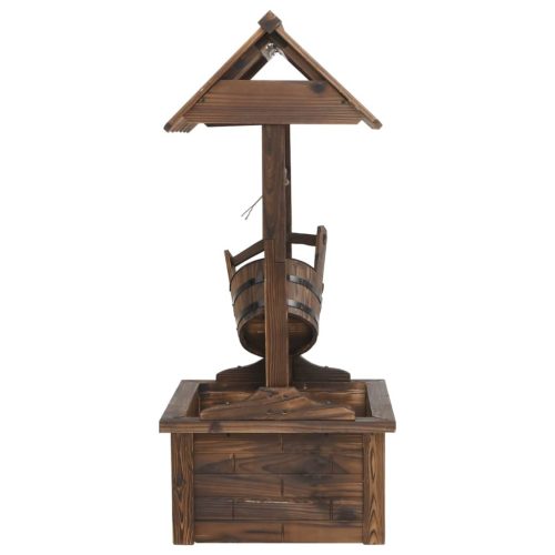  tömör fenyőfa kívánságkút szivattyúval 57 x 50 x 112 cm