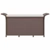  barna polyrattan kerti pad párnával 116 x 46 x 57 cm